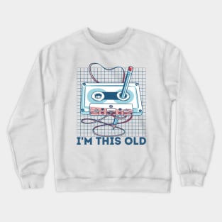 I'm This Old Cassette and Pencil Crewneck Sweatshirt